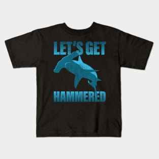 Funny Deep Sea Diving product - Faded Hammerhead Shark design Kids T-Shirt